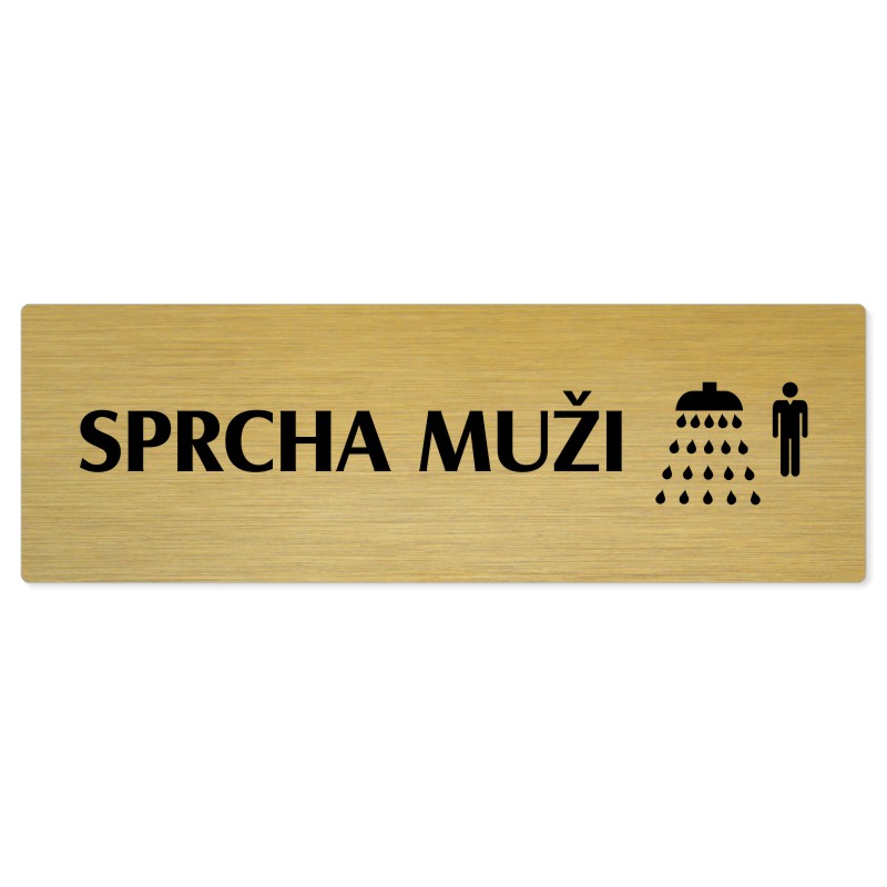 Sprcha muži, 200x66mm, zlatá popiska