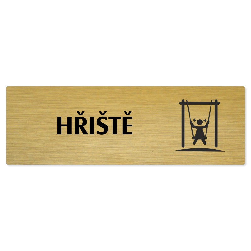 Hřiště, 200x66mm, zlatá popiska