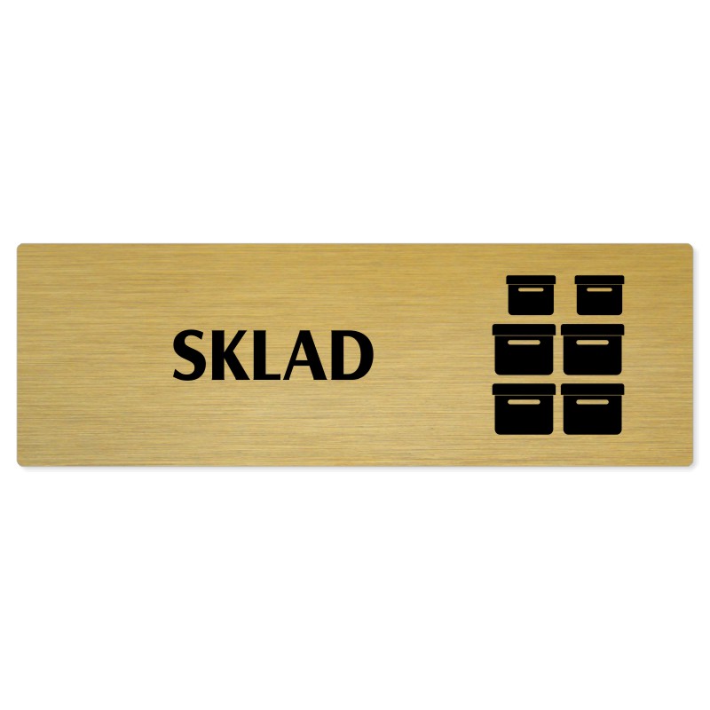 Sklad, 200x66mm, zlatá popiska