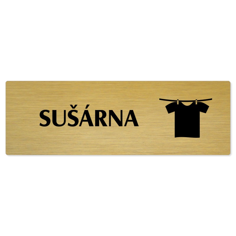 Sušárna, 200x66mm, zlatá popiska 