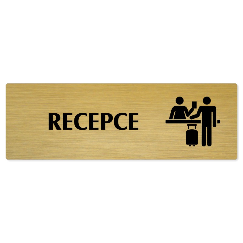 Recepce, 240x79mm, zlatá popiska