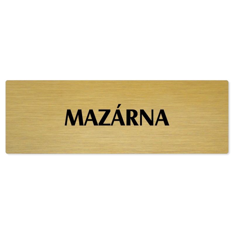 Mazárna, 200x66mm, zlatá popiska