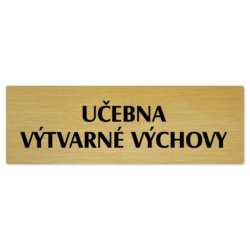 Učebna výtvarné výchovy, 200x66mm, zlatá popiska 
