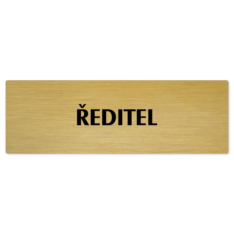 Ředitel, 240x79mm, zlatá popiska