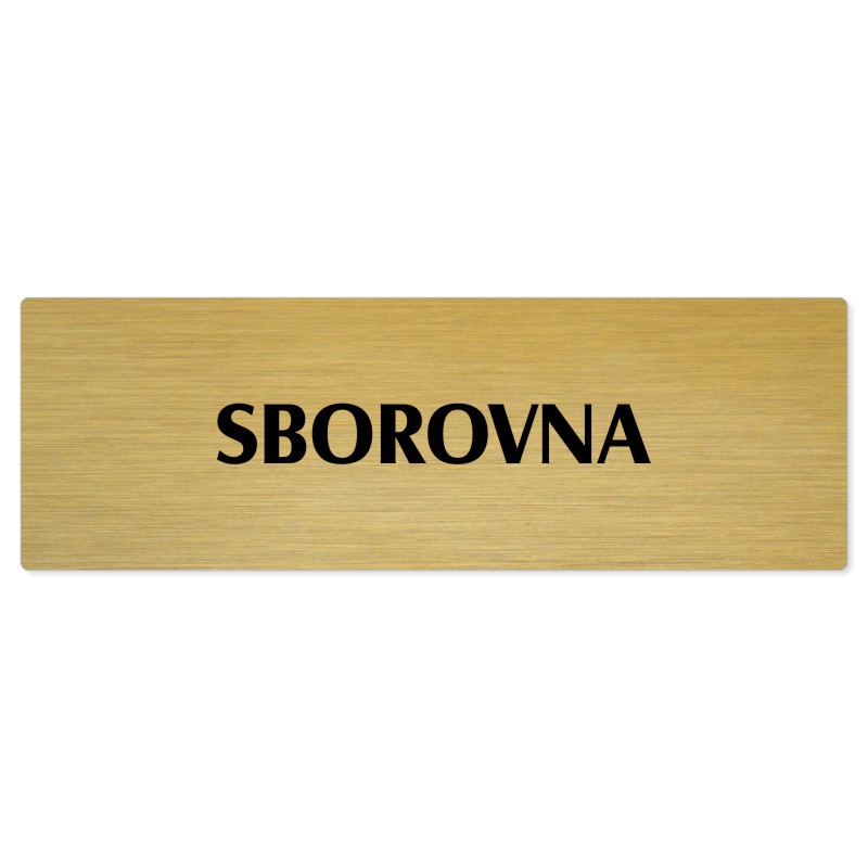 Sborovna, 200x66mm, zlatá popiska 