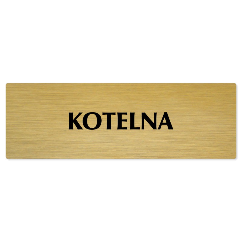 Kotelna, 240x79mm, zlatá popiska