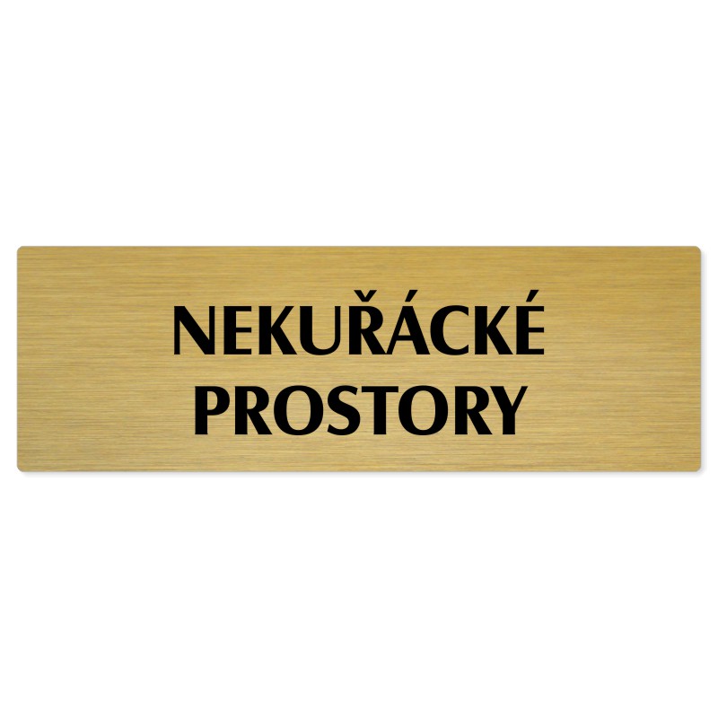 Nekuřácké prostory, 240x79mm, zlatá popiska 