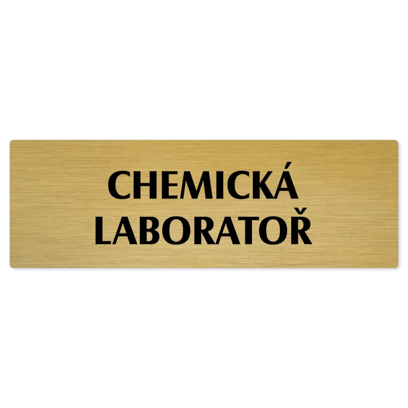 Chemická laboratoř, 240x79mm, zlatá popiska