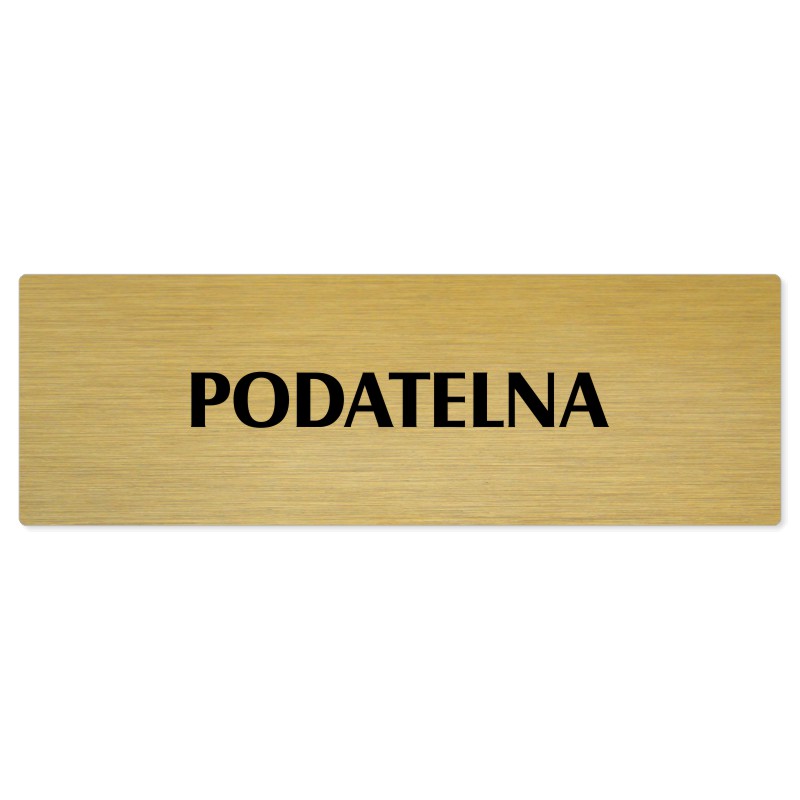 Podatelna, 200x66mm, zlatá popiska
