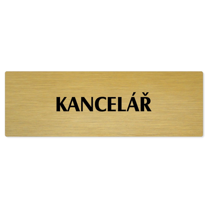 Kancelář, 240x79mm, zlatá popiska