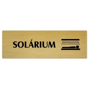Solárium, 200x66mm, zlatá popiska 