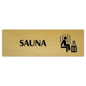 Sauna, 200x66mm, zlatá popiska 