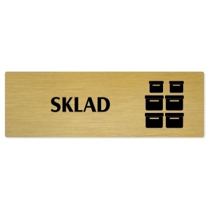 Sklad, 200x66mm, zlatá popiska 