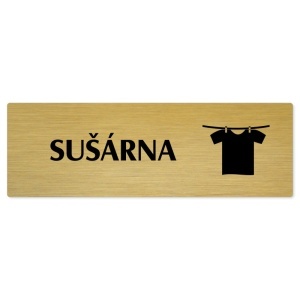 Sušárna, 240x79mm, zlatá popiska 