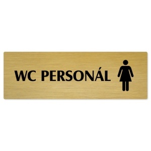 WC personál ženy, 200x66mm, zlatá popiska 
