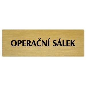 Operační sálek, 240x79mm, zlatá popiska 