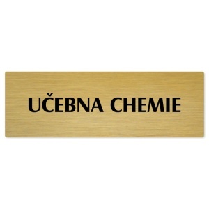 Učebna chemie, 240x79mm, zlatá popiska 