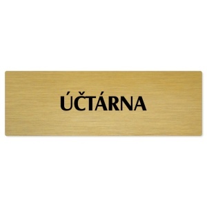 Účtárna, 200x66mm, zlatá popiska 