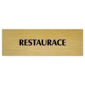 Restaurace, 240x79mm, zlatá popiska 
