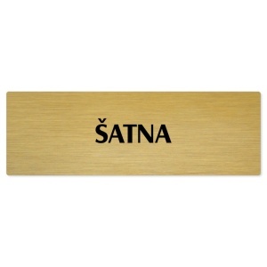 Šatna, 240x79mm, zlatá popiska 