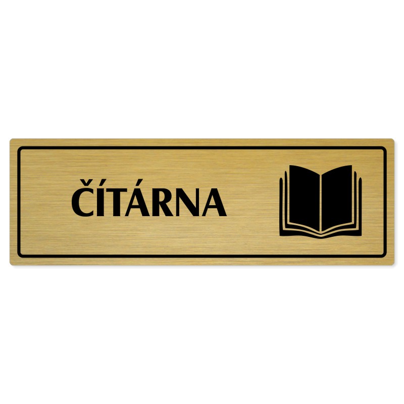 Čítárna, 240x79mm, zlatá popiska s rámečkem