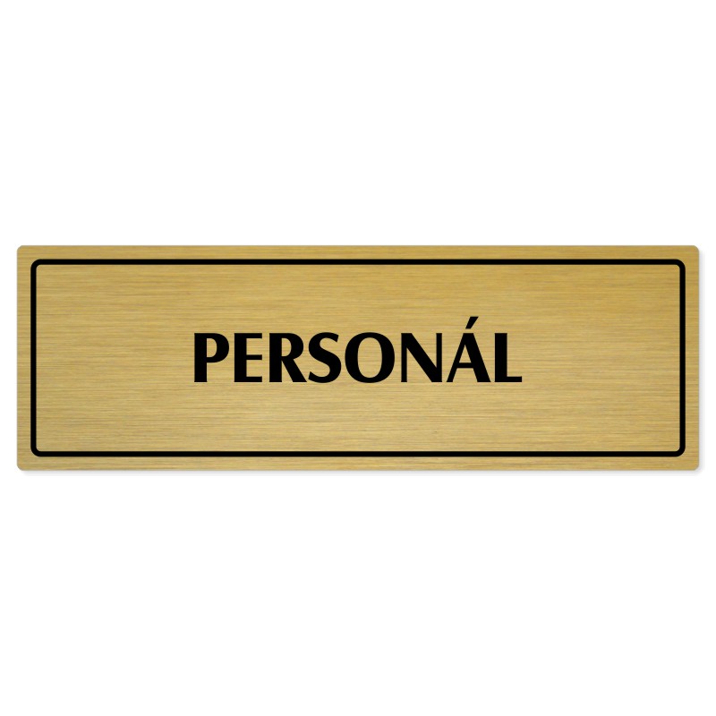 Personál, 240x79mm, zlatá popiska s rámečkem