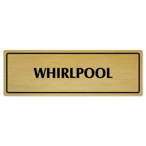 Whirlpool, 200x66mm, zlatá popiska s rámečkem