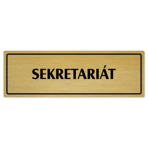 Sekretariát, 200x66mm, zlatá popiska s rámečkem