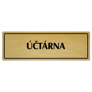 Účtárna, 200x66mm, zlatá popiska s rámečkem