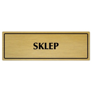Sklep, 240x79mm, zlatá popiska s rámečkem