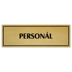 Personál, 200x66mm, zlatá popiska s rámečkem