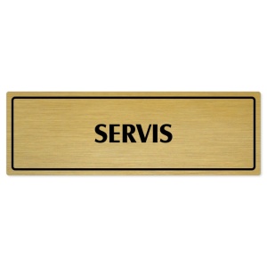 Servis, 200x66mm, zlatá popiska s rámečkem