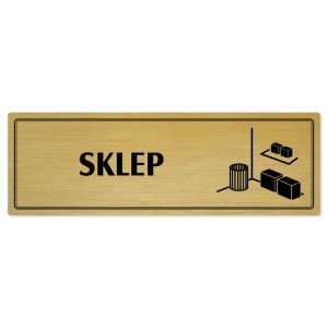 Sklep, 200x66mm, zlatá popiska s dvojtým rámečkem