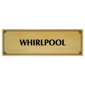 Whirlpool, 200x66mm, zlatá popiska s okrasným rámečkem  