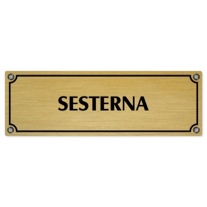 Sesterna, 200x66mm, zlatá popiska s imitacemi šroubků