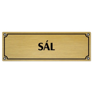 Sál, 200x66mm, zlatá popiska s imitacemi šroubků