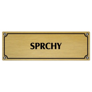 Sprchy, 240x79mm, zlatá popiska s imitacemi šroubků