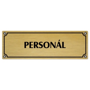 Personál, 200x66mm, zlatá popiska s imitacemi šroubků