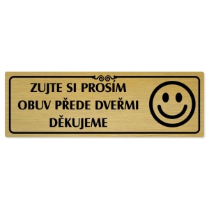 Zujte se, 200x66mm, zlatá popiska s ozdobou uprostřed