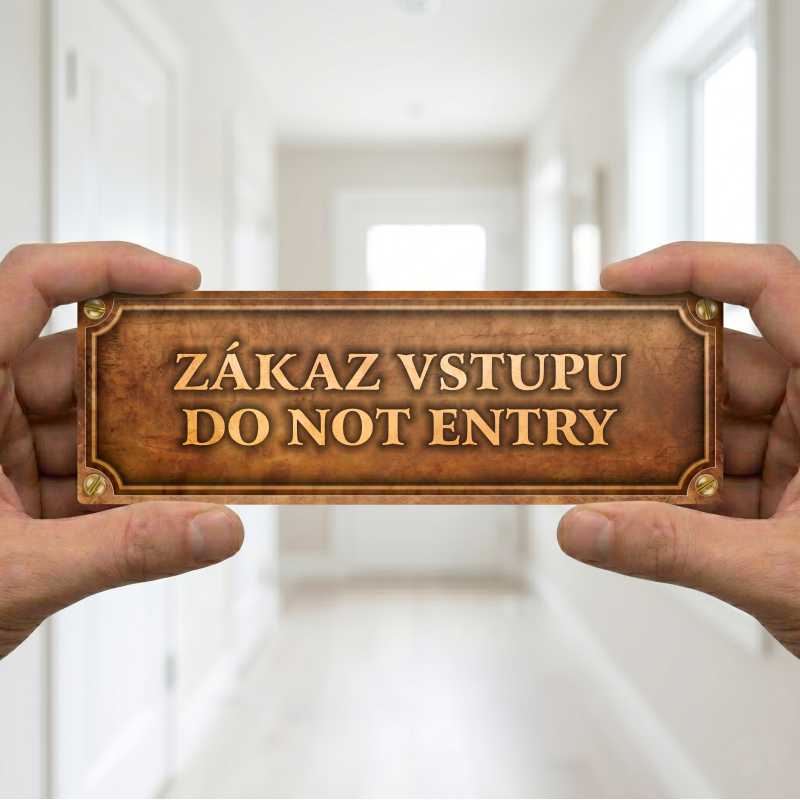 Cedulka “Zákaz vstupu“