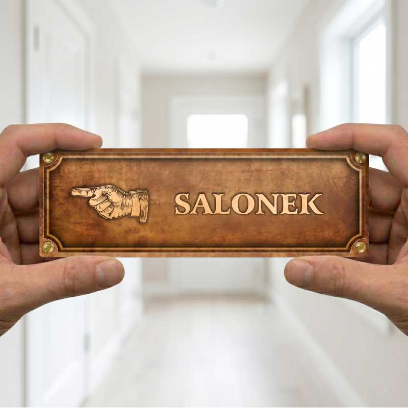 Cedulka “Salonek vlevo“