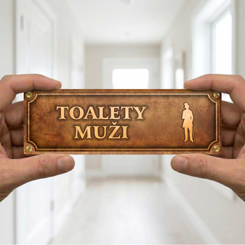 Cedulka “Toalety muži“