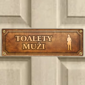 Cedulka “Toalety muži“