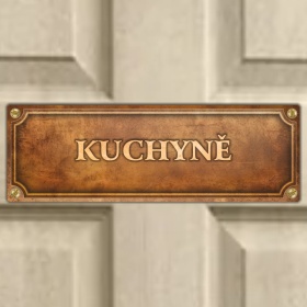 Cedulka “Kuchyně“