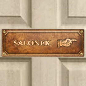 Cedulka “Salonek vpravo“
