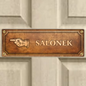 Cedulka “Salonek vlevo“