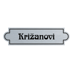 Jmenovka na dveře, typ 6