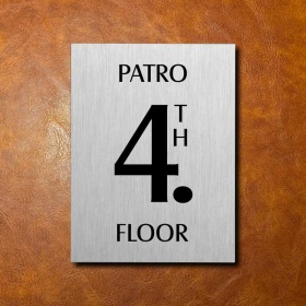 4 PATRO, stříbrná cedulka 150x200mm 