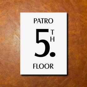 5 PATRO, bílá cedulka 150x200mm 