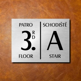 3 PATRO, stříbrná cedulka 200x150mm 